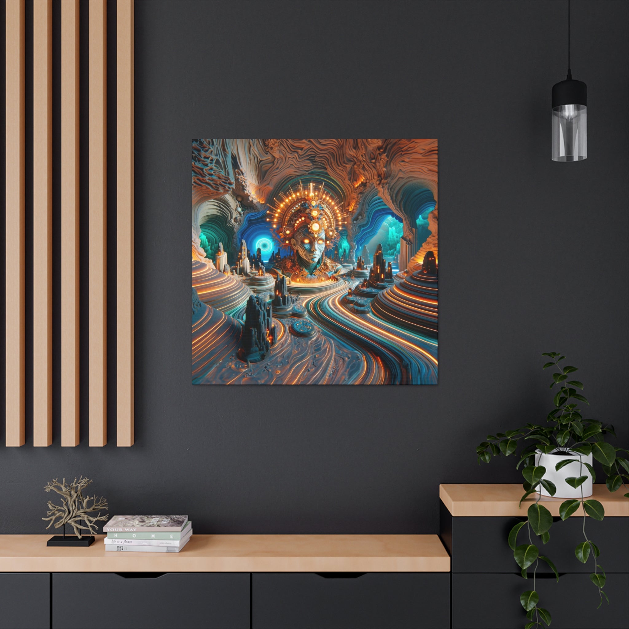 Landscape No. 14: Spirals of Serenity Printed Canvas