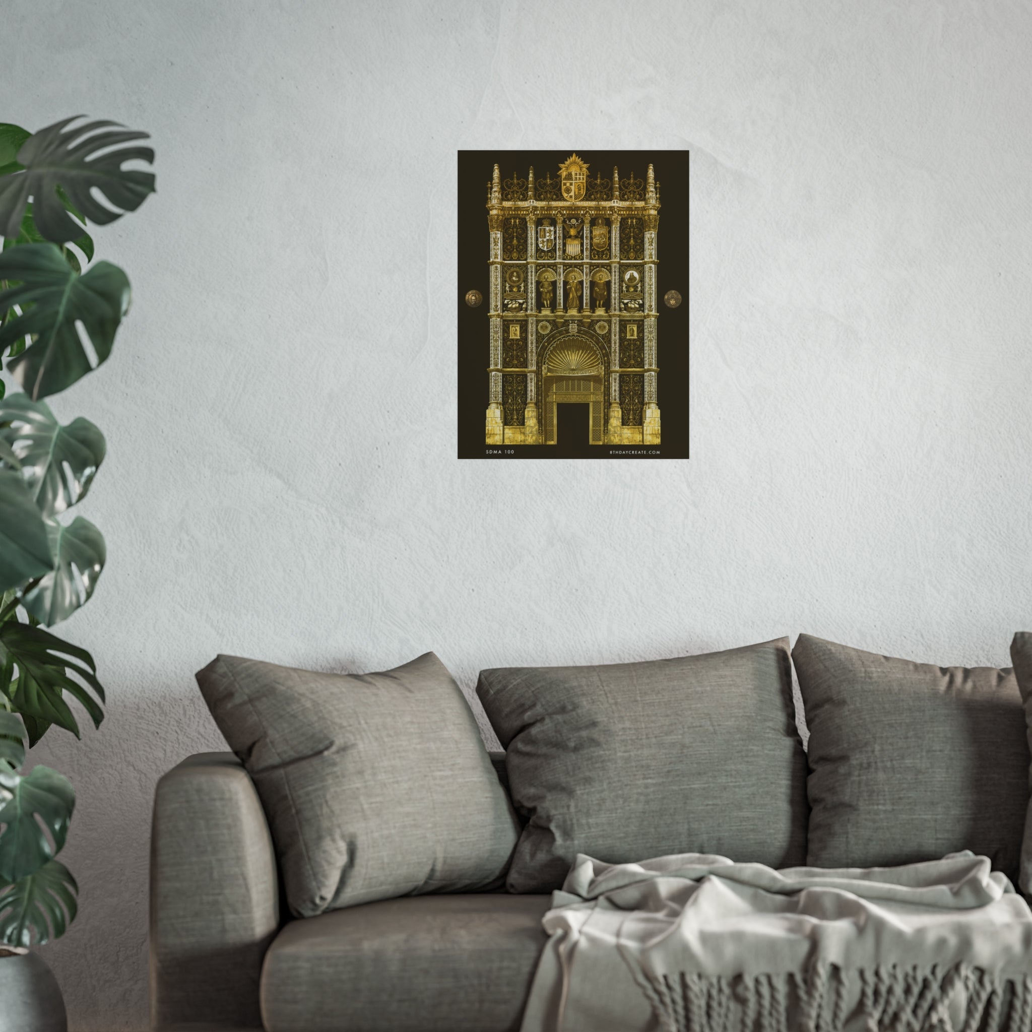 SDMA 100 by 8th Day Create® "BROWN & GOLD" Poster Print