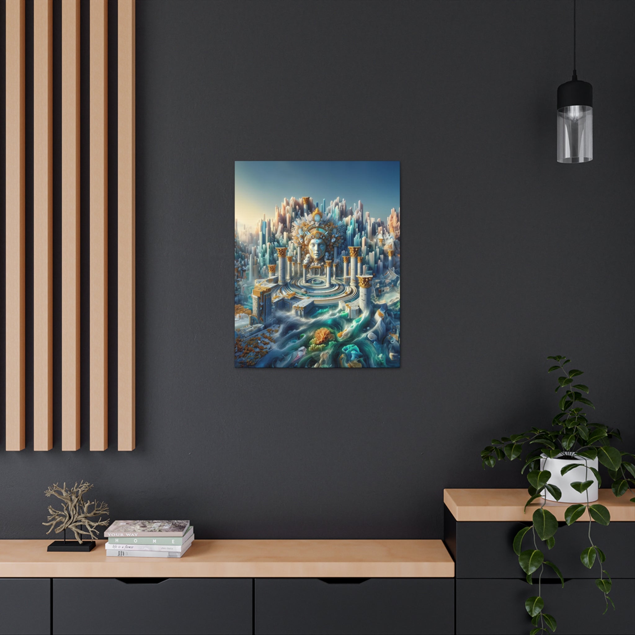 Landscape No. 5: Crystal Temples Printed Canvas