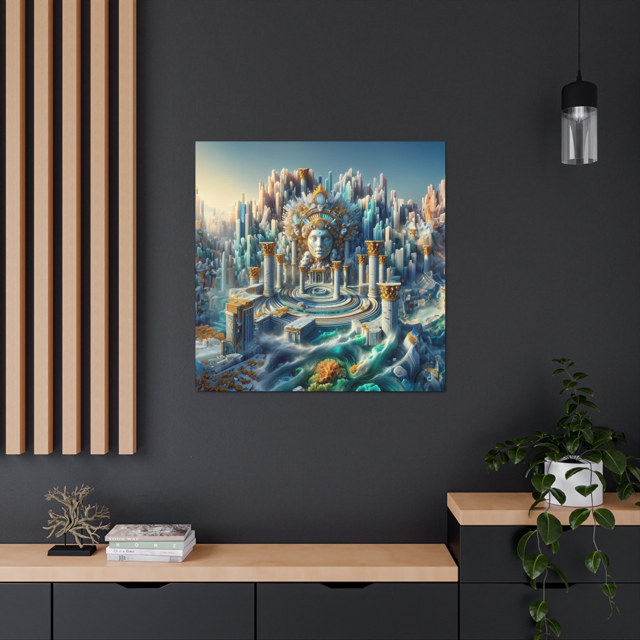 Landscape No. 5: Crystal Temples Printed Canvas