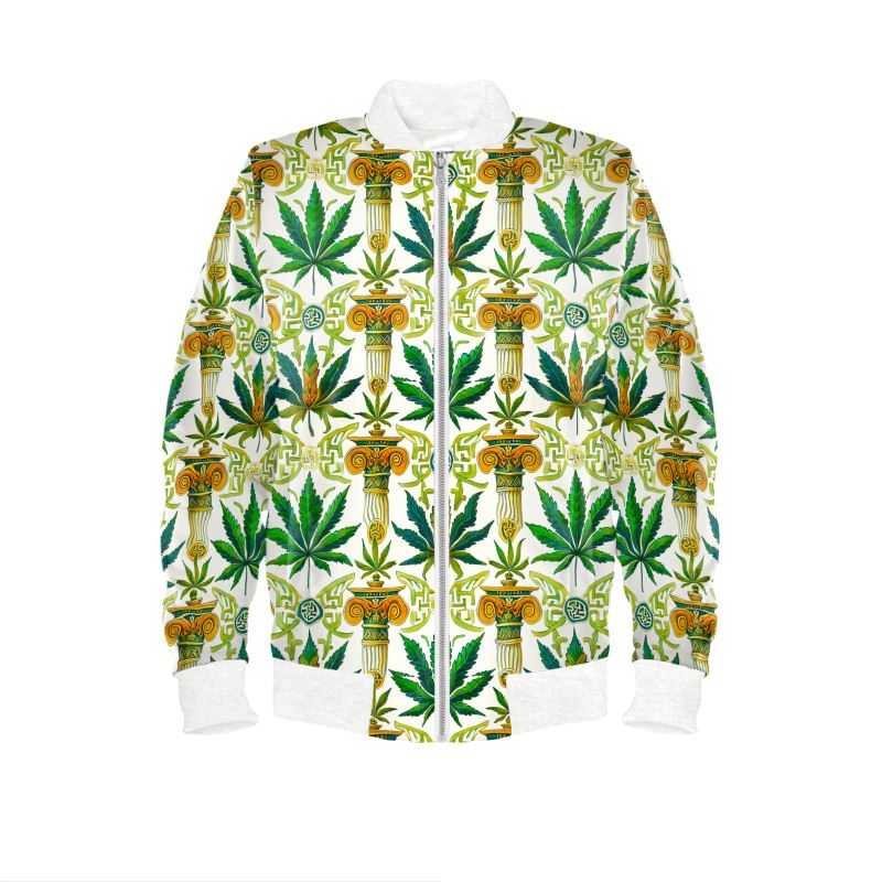 The Corinthian Bloom Reversible Silk Bomber Jacket