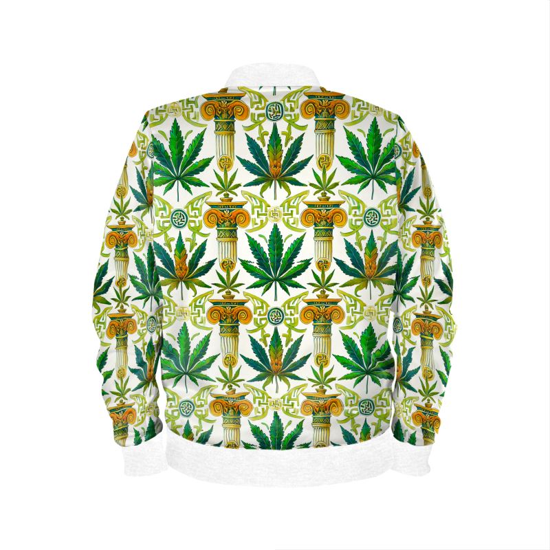 The Corinthian Bloom Reversible Silk Bomber Jacket