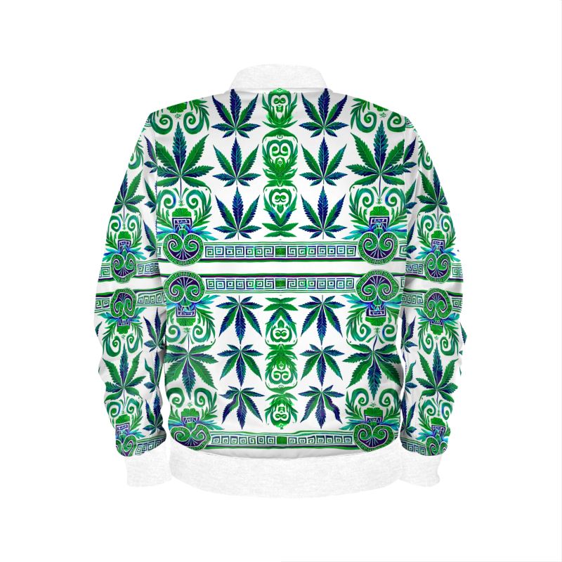 The Corinthian Bloom Reversible Silk Bomber Jacket