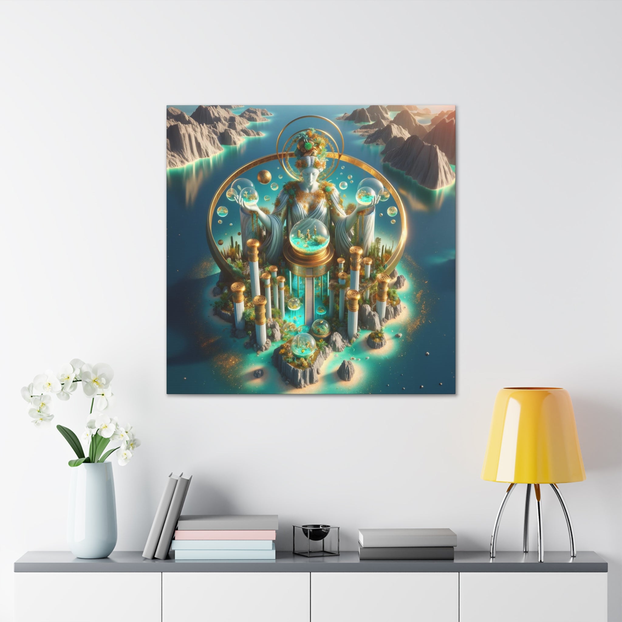 Landscape No. 31: Sanctuary of the Spheres Printed Canvas