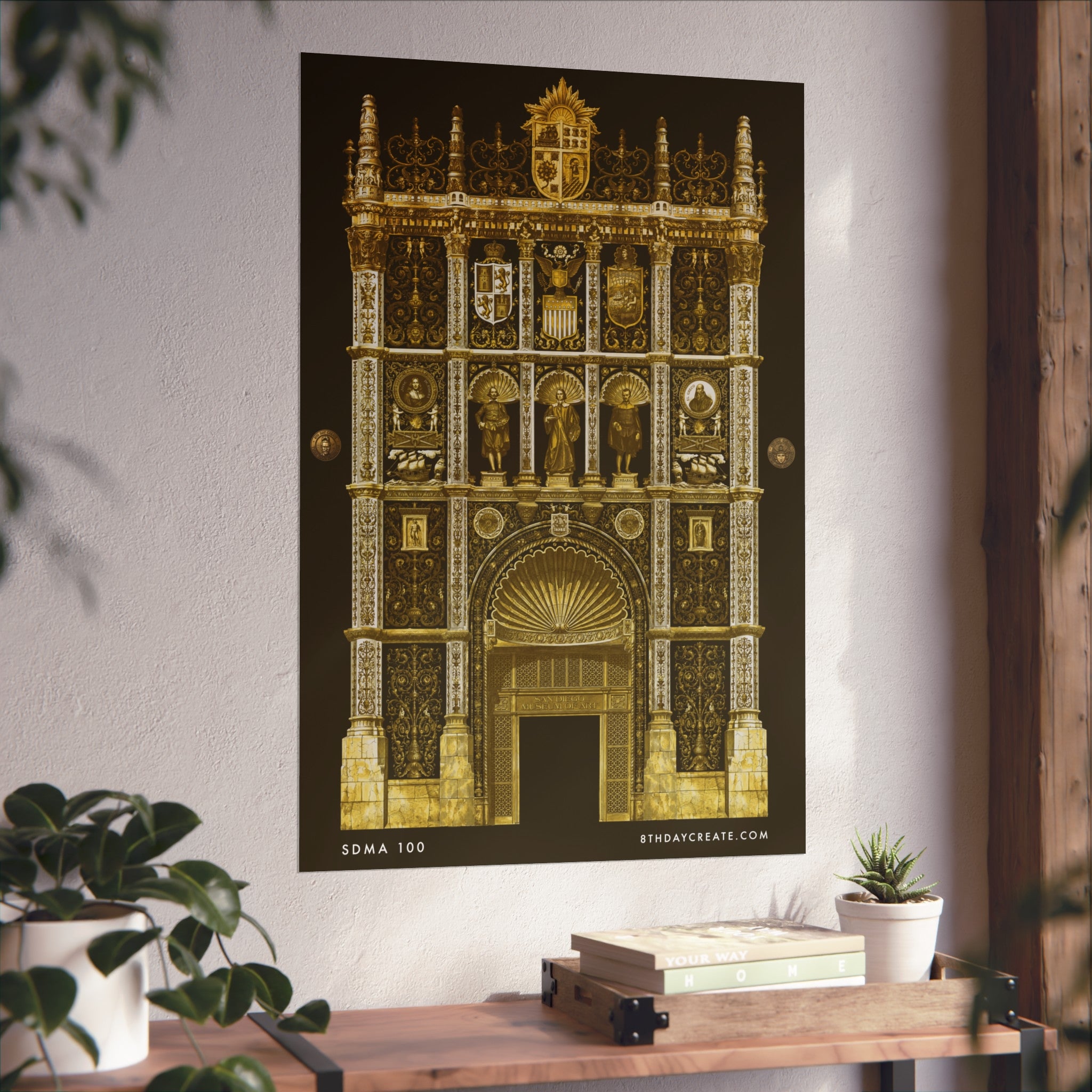 SDMA 100 by 8th Day Create® "BROWN & GOLD" Poster Print