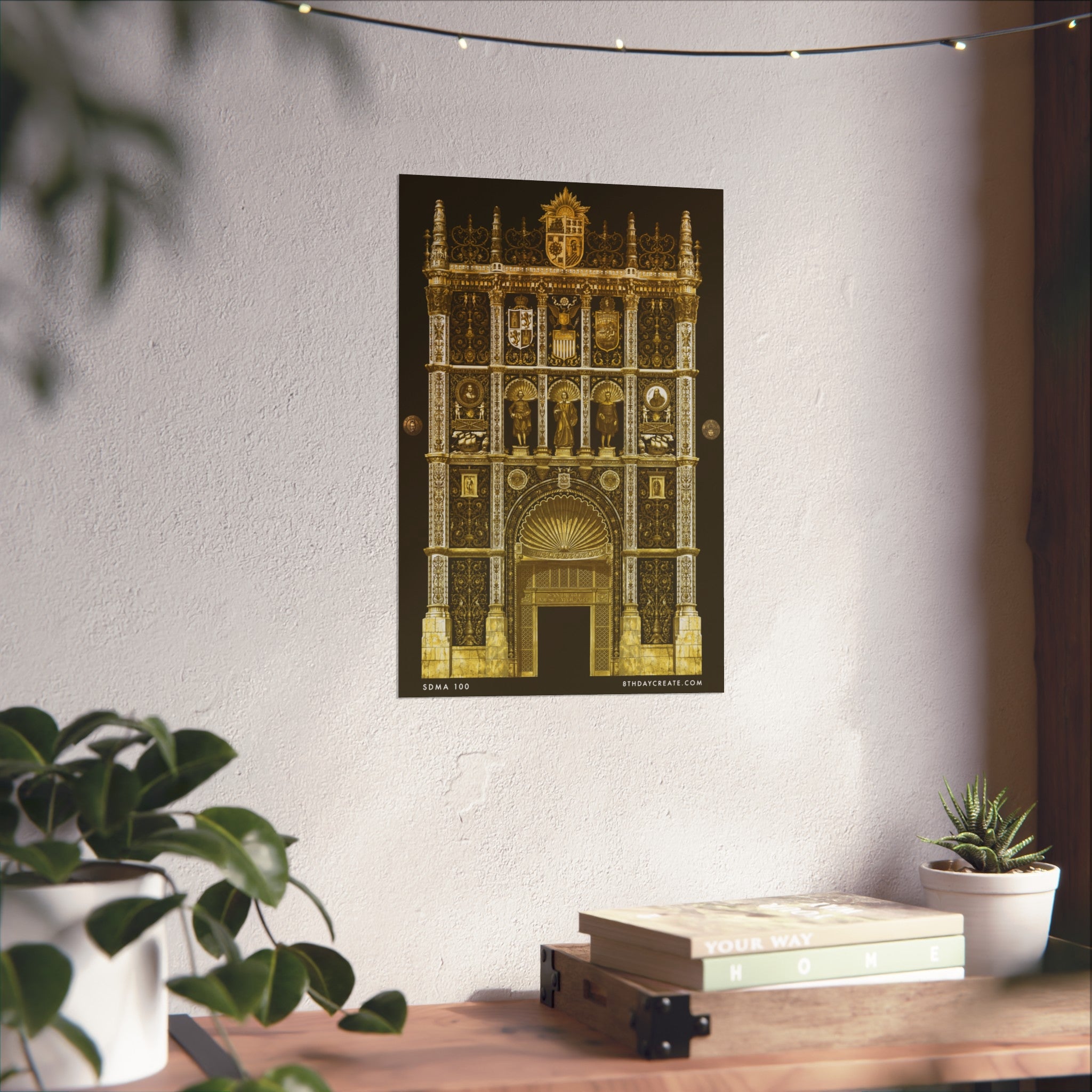 SDMA 100 by 8th Day Create® "BROWN & GOLD" Poster Print