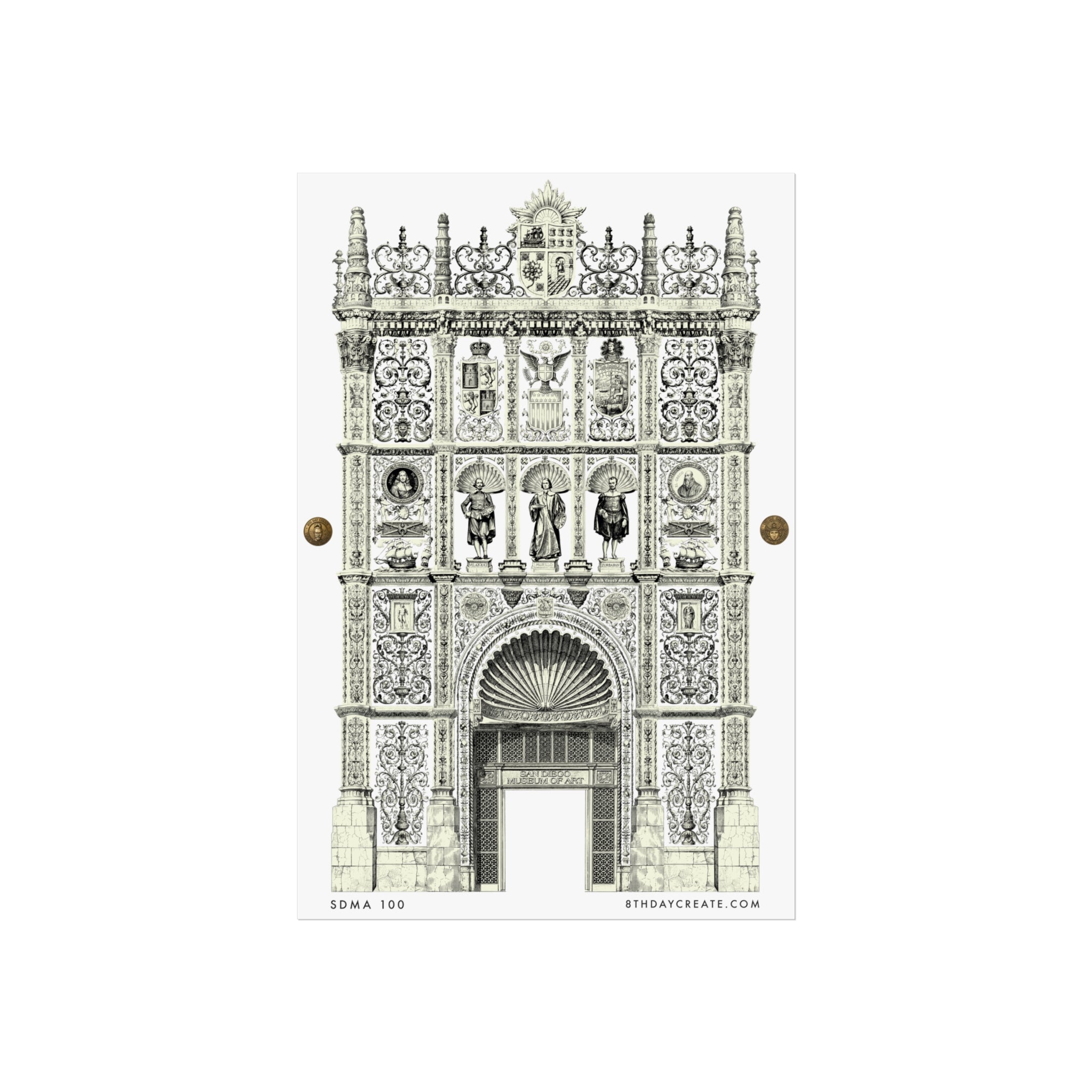 SDMA 100 by 8th Day Create® "BLACK & WHITE" Poster Print