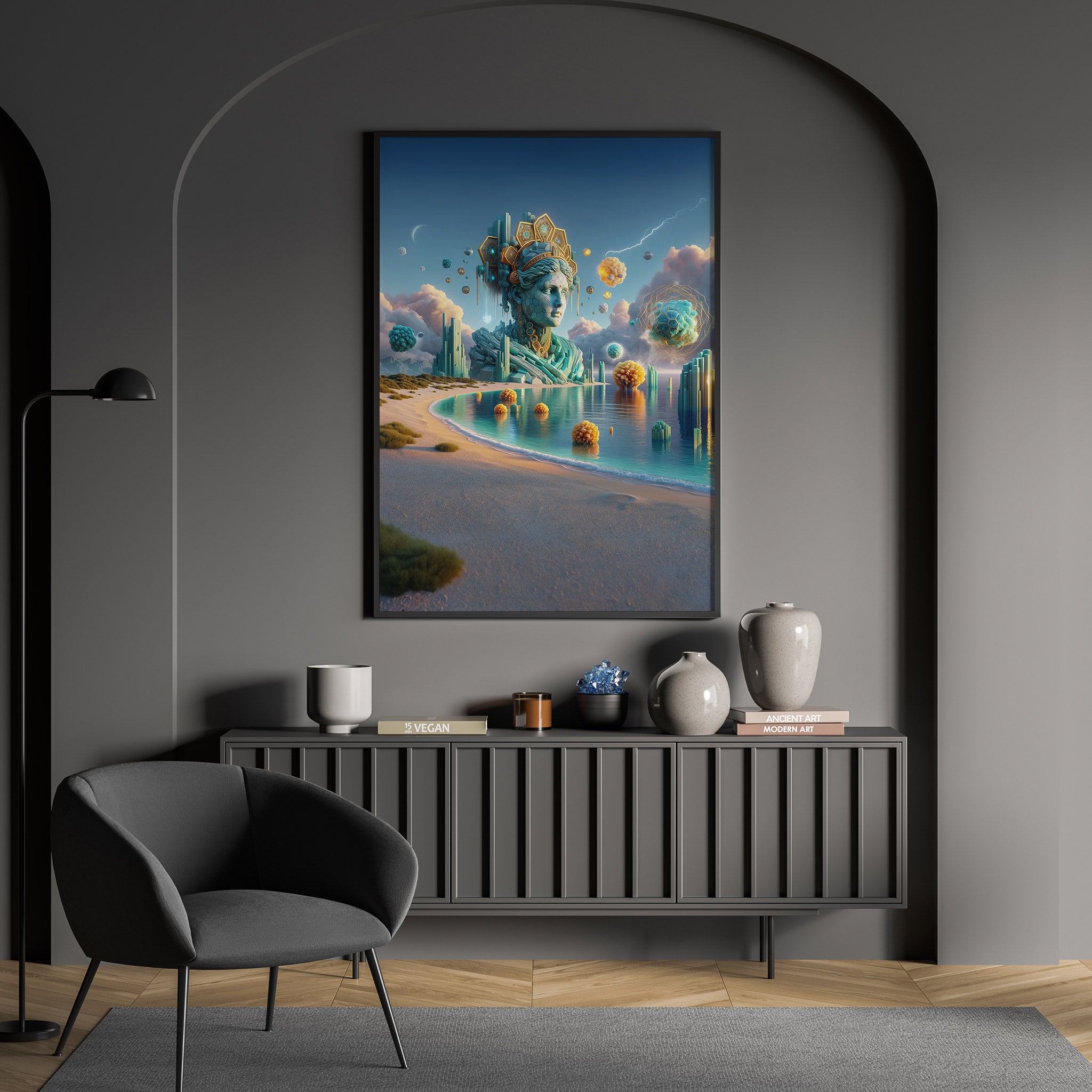 Landscape No. 18: Harbor of Harmony Printed Canvas