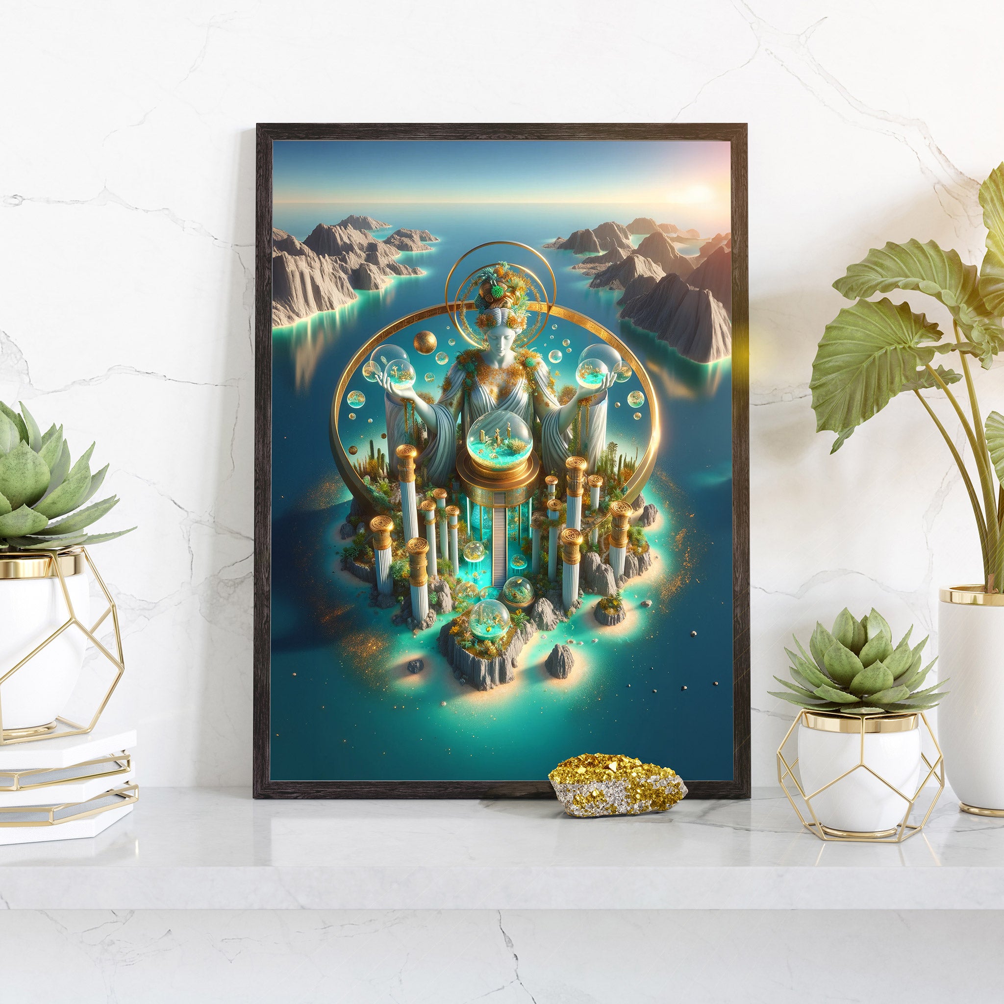 Landscape No. 31: Sanctuary of the Spheres Printed Canvas