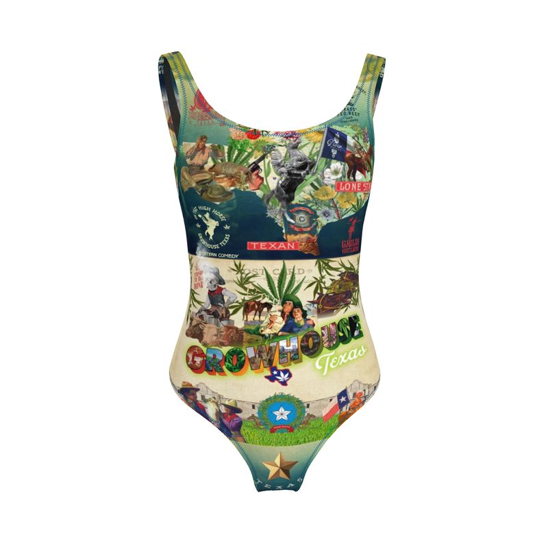 Growhouse Texas<BR>"Collage" Bathing Suit