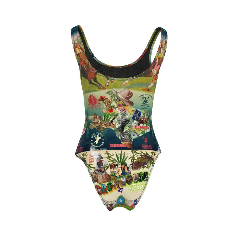 Growhouse Texas<BR>"Collage" Bathing Suit