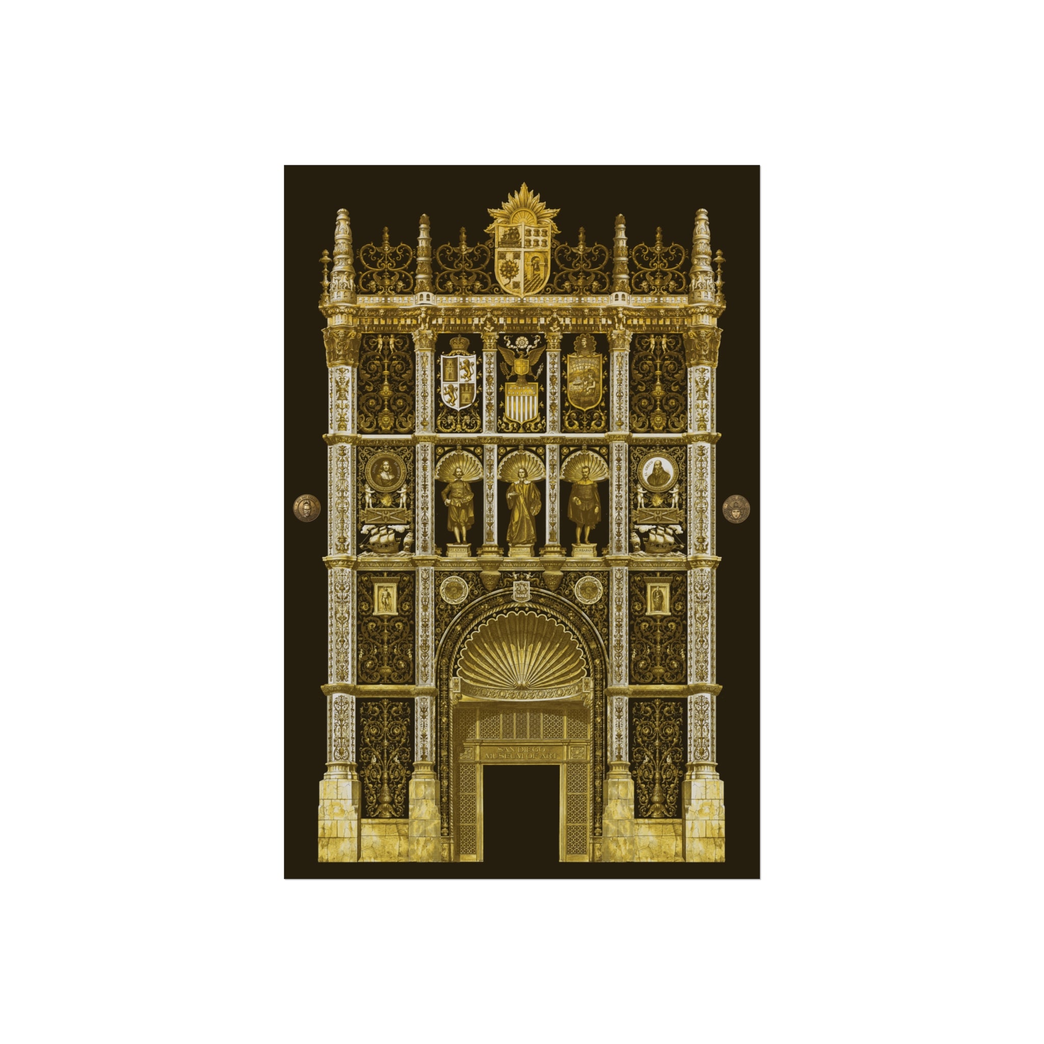 SDMA 100 "BROWN & GOLD" Poster Print