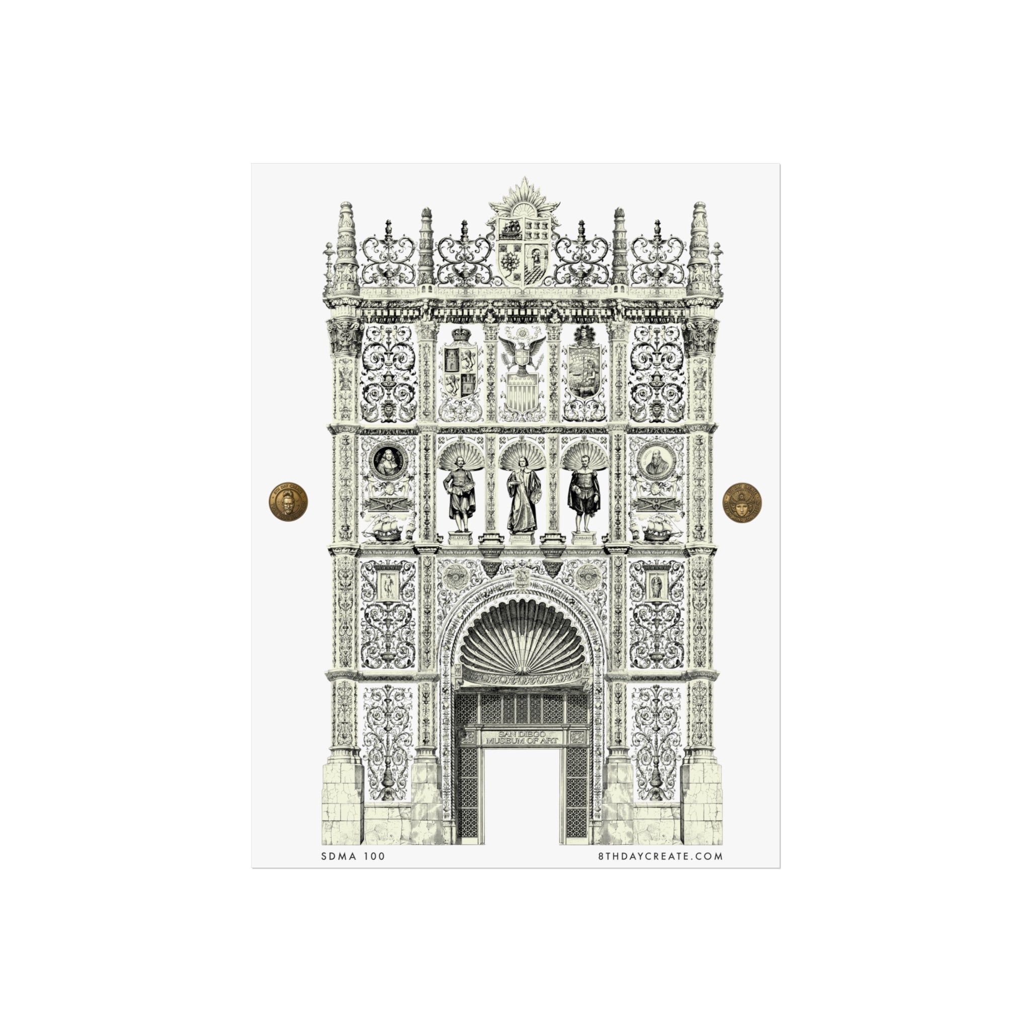 SDMA 100 by 8th Day Create® "BLACK & WHITE" Poster Print