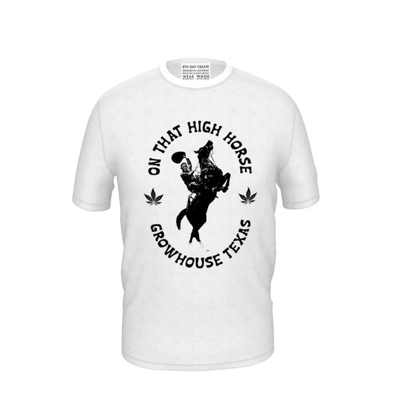 Growhouse Texas: On That High Horse White T Shirt