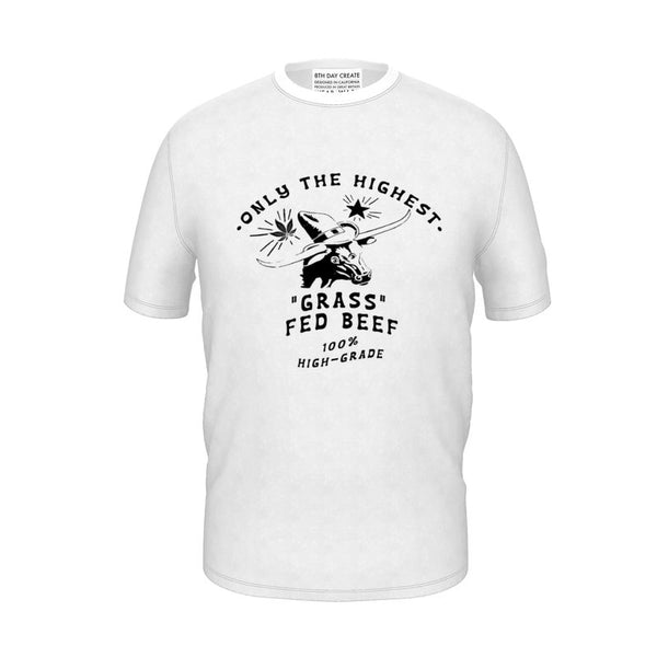 Growhouse Texas: Grass Fed Beef White T Shirt
