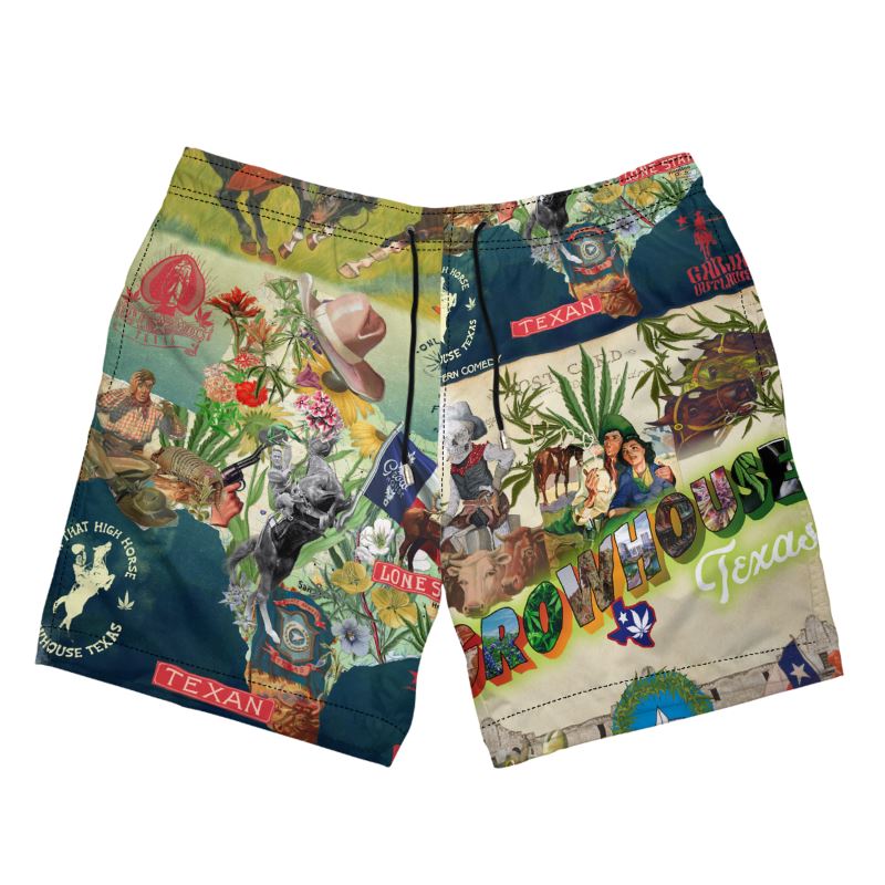 Growhouse Texas<BR> "Collage" Board Shorts