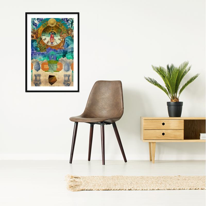 24"x36" Collage Series 1:2 of 2 Framed Art Print