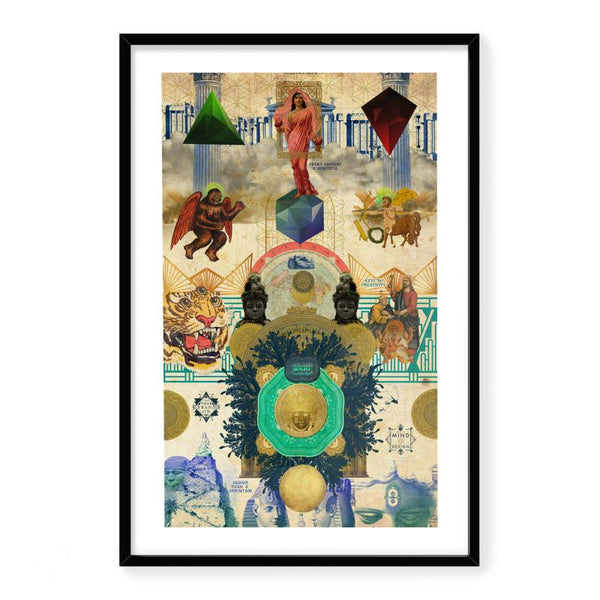 24"x36" Collage Series 1:1 of 2 Framed Art Print